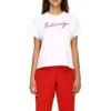 Tricou cu mânecă scurtă, alb, cu logo alfabetic distinctiv 583217TFV639783