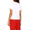 Tricou cu mânecă scurtă, alb, cu logo alfabetic distinctiv 583217TFV639783