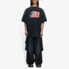 Tricou cu mânecă scurtă Balenciaga SS21 Flame Retro pentru bărbați, negru, 656978TKV701076