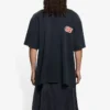 Tricou cu mânecă scurtă Balenciaga SS21 Flame Retro pentru bărbați, negru, 656978TKV701076