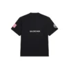 Tricou cu mânecă scurtă Balenciaga x NASA Crossover Space Retro „Negru” 651795TKVD71070