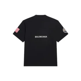 Tricou cu mânecă scurtă Balenciaga x NASA Crossover Space Retro „Negru” 651795TKVD71070