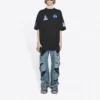 Tricou cu mânecă scurtă Balenciaga x NASA Crossover Space Retro „Negru” 651795TKVD71070