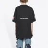 Tricou cu mânecă scurtă Balenciaga x NASA Crossover Space Retro „Negru” 651795TKVD71070