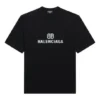 Tricou cu mânecă scurtă, croi larg, cu logo BB în stil mozaic și litere, negru 612965TKVI71070