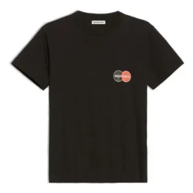 Tricou cu mânecă scurtă, croială slim, retro, cu logo imprimat uniform, negru 612964TIV791000 Tricou cu mânecă scurtă, croială slim, retro, cu logo imprimat uniform, negru 612964TIV791000