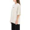 Tricou cu mânecă scurtă, cu logo brodat „Alphabet”, gri-alb 641532TJVA99054