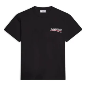 Tricou cu mânecă scurtă cu logo de Political Campaign „Negru” 612964TKVJ11070 Tricou cu mânecă scurtă cu logo de Political Campaign „Negru” 612964TKVJ11070