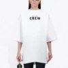 Tricou cu mânecă scurtă și imprimeu Balenciaga pentru bărbați, alb 620941TIV749040