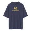 Tricou cu mânecă scurtă și imprimeu cu litere, albastru marin 492258TAV044128