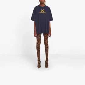 Tricou cu mânecă scurtă și imprimeu cu litere, albastru marin 492258TAV044128 Tricou cu mânecă scurtă și imprimeu cu litere, albastru marin 492258TAV044128