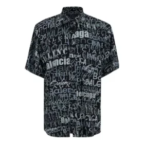 Tricou cu mânecă scurtă și imprimeu cu logo tipografic mixt „Negru-Gri” 556854TELF21269