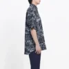 Tricou cu mânecă scurtă și imprimeu cu logo tipografic mixt „Negru-Gri” 556854TELF21269
