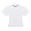 Tricou cu mânecă scurtă și logo graffiti, alb, 641590TJV969040