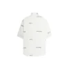 Tricou cu mânecă scurtă și logo pe toată suprafața „Alb Negru” 681702TOL659040