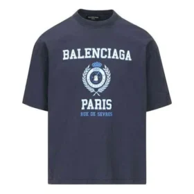 Tricou cu mânecă scurtă și logo Varsity „Navy” 612966TMV954140