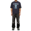 Tricou cu mânecă scurtă și logo Varsity „Navy” 612966TMV954140