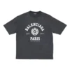 Tricou cu mânecă scurtă și logo Varsity „Washed Black” 612966TMV981000