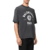 Tricou cu mânecă scurtă și logo Varsity „Washed Black” 612966TMV981000