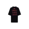 Tricou cu mânecă scurtă și slogan imprimat, negru 641532TJV781000