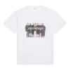Tricou cu mânecă scurtă, imprimeu cu logo retro și portret al trupei „White” 612965TIV479000