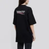 Tricou cu mânecă scurtă, imprimeu Political Campaign, versiune mare, negru 620941TIV521070