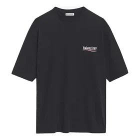 Tricou cu mânecă scurtă, larg, negru, cu imprimeu logo 641655TIV521070 Tricou cu mânecă scurtă, larg, negru, cu imprimeu logo 641655TIV521070