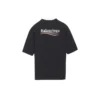 Tricou cu mânecă scurtă, larg, negru, cu imprimeu logo 641655TIV521070