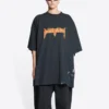 Tricou cu mânecă scurtă Metallica, croială oversized „Black Orange” 694576TMV880105