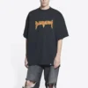 Tricou cu mânecă scurtă Metallica, croială oversized „Negru-portocaliu” 694576TMV881055