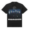 Tricou cu mânecă scurtă, negru, cu imprimeu al trupei germane Rammstein, model Crossover 670943TLV511000