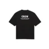 Tricou cu mânecă scurtă pentru bărbați Balenciaga Crew cu imprimeu alfabetic, negru 620969TIV741070