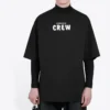 Tricou cu mânecă scurtă pentru bărbați Balenciaga Crew cu imprimeu alfabetic, negru 620969TIV741070