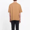 Tricou cu mânecă scurtă pentru bărbați Balenciaga cu imprimeu alfabet, galben crem 594579TGV609605