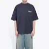 Tricou cu mânecă scurtă pentru bărbați Balenciaga, cu imprimeu de Political Campaign, albastru marin 570803TAV444128