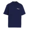 Tricou cu mânecă scurtă pentru bărbați Balenciaga cu imprimeu de Political Campaign, versiune mare, albastru marin 641675TIV521195