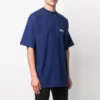 Tricou cu mânecă scurtă pentru bărbați Balenciaga cu imprimeu de Political Campaign, versiune mare, albastru marin 641675TIV521195