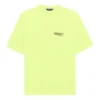 Tricou cu mânecă scurtă pentru bărbați Balenciaga cu imprimeu logo, galben, 641675TJVF77110