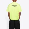 Tricou cu mânecă scurtă pentru bărbați Balenciaga cu imprimeu logo, galben, 641675TJVF77110