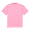 Tricou cu mânecă scurtă pentru bărbați Balenciaga cu imprimeu logo, roz 641675TJVF75713