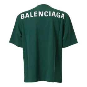 Tricou cu mânecă scurtă pentru bărbați Balenciaga cu imprimeu logo, verde 570805THV803230 Tricou cu mânecă scurtă pentru bărbați Balenciaga cu imprimeu logo, verde 570805THV803230