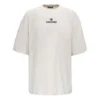 Tricou cu mânecă scurtă pentru bărbați Balenciaga cu logo „Alphabet”, gri-alb 641614TJVA99054