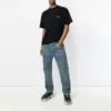 Tricou cu mânecă scurtă pentru bărbați Balenciaga cu logo, tricotat, negru 556150TYK281000