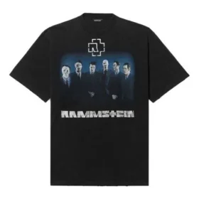 Tricou cu mânecă scurtă pentru bărbați Balenciaga Rammstein Germany Band Crossover, negru 651795TLV511000 Tricou cu mânecă scurtă pentru bărbați Balenciaga Rammstein Germany Band Crossover, negru 651795TLV511000