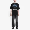 Tricou cu mânecă scurtă pentru bărbați Balenciaga Rammstein Germany Band Crossover, negru 651795TLV511000