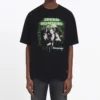 Tricou cu mânecă scurtă pentru bărbați Balenciaga Speedhunters Band, negru, 556133TCV381000