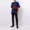Tricou cu mânecă scurtă pentru bărbați Balenciaga SS21, cu imprimeu cu litere din logo, albastru, 612966TIV545400