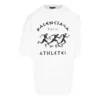 Tricou cu mânecă scurtă pentru bărbați Balenciaga SS21, cu imprimeu de maraton și logo, alb 641614TJVK69040