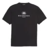 Tricou cu mânecă scurtă pentru bărbați Balenciaga SS21 cu logo B Alphabet, model negru 570803TFV761000