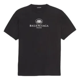 Tricou cu mânecă scurtă pentru bărbați Balenciaga SS21 cu logo B Alphabet, model negru 570803TFV761000 Tricou cu mânecă scurtă pentru bărbați Balenciaga SS21 cu logo B Alphabet, model negru 570803TFV761000